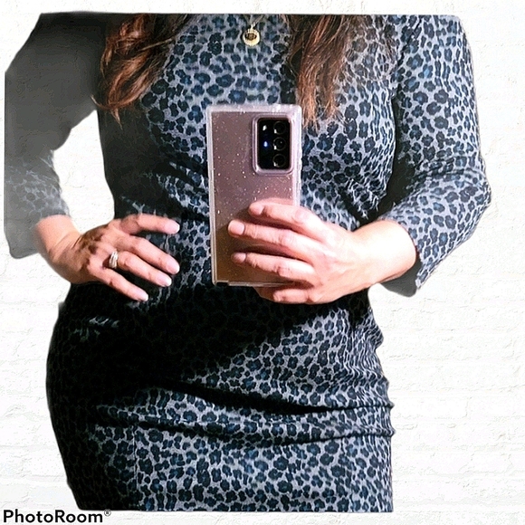 Talbots Animal print dress sz 14 - Picture 3 of 11